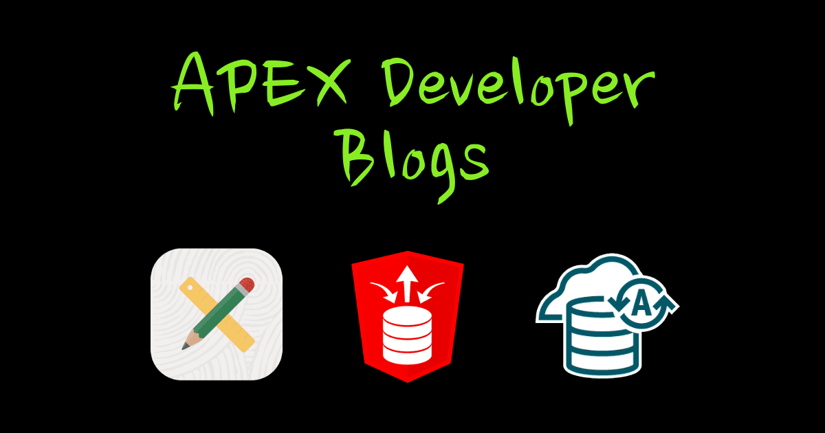 Oracle APEX & ORDS Blogs